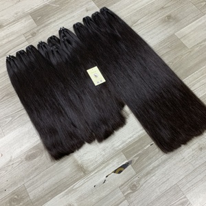 Extensiones de cabello humano vietnamita doble dibujado negro natural directo de fábrica Paquetes de trama cruda de Vietnam - Product Image 4