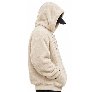 Heavyweight Sherpa Fleece <b>Hoodie</b> <b>for</b> <b>Men</b> Women Relaxed Fit Winter Casual Wear Custom Design Wholesale Manufacturer - Product Image 2