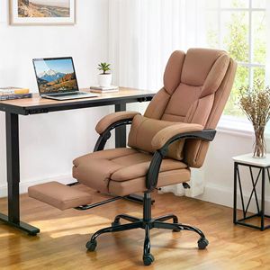 Sedia da Ufficio Ergonomica con Comoda Pelle Sintetica e Meccanismo di Regolazione Maniglia in Nylon PU, Spedizioni Lunedì-Venerdì - Product Image 1