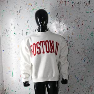 Sudadera BOSTON U con cuello simulado, 450 GSM, nombre personalizado, bordado aplicado, corte holgado, 100% algodón, felpa francesa. - Product Image 2