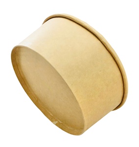 Meilleure Vente : Bols jetables en papier kraft imperméables de 750 ml à paroi simple pour sushis, nouilles, salades et soupes, avec couvercles, pour plats à emporter - Product Image 2