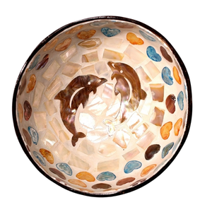 Cuenco de Coco Iridiscente con Acabado Perlado - Laca Auténtica de Vietnam - Decoración Ecológica - Product Image 2