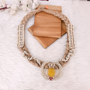 Handmade Jute Thread Trendy Boho Eco-Friendly Layered <b>Statement</b> <b>Necklace</b> for Women Perfect Gift - Product Image 1