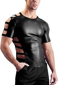 Débardeur en similicuir pour homme, T-shirt décontracté respirant de haute qualité pour la gym, personnalisable - Product Image 3