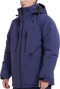 Chaqueta de Esquí Impermeable y Aislada para Hombre, Personalizada, con Capucha Desmontable y Múltiples Bolsillos con Cremallera - Product Image 6