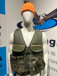 เสื้อกั๊กยุทธวิธี MOLLE ลายพราง ไนลอน อุปกรณ์กลางแจ้ง พร้อมกระเป๋าหลายช่องและสายรัดปรับได้ ทรงปกติ ป้องกันการบาดเจ็บ - Product Image 1