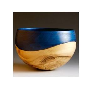 Bol en résine époxy et bois d'acacia fait main de qualité supérieure avec finition brillante, écologique et léger pour une utilisation moderne en cuisine - Product Image 4