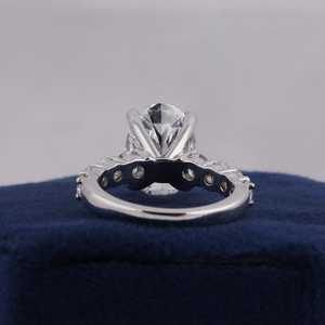 3.00CT Oval Cut Moissanite <b>Ring</b> 925 Silver Pave Band Engagement <b>Ring</b> Elegant Wedding Jewelry Gift for Women - Product Image 6