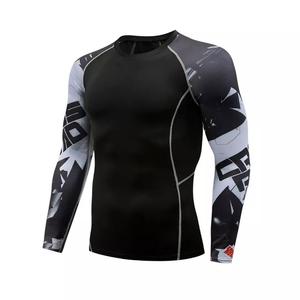 Conjunto de Camiseta de Compresión de Manga Larga para Hombre, Color Blanco, Manga Larga, Secado Rápido, Pantalones Deportivos para Gimnasio, Ropa Deportiva Activa, Sin Costuras - Product Image 2