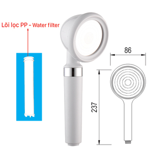 OEM/ODM TS103 ABS <b>Plastic</b> Customizable Polished Shower Head for Apartment Kitchen Hotel Bathroom Accessories From KSN Vietnam - Product Image 1
