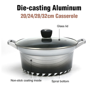 Luxury Non Stick Cooking Set With Copper Infused Coating Multi Layer Durable Construction Oven Safe Pots And <b>Pans</b> - Product Image 2