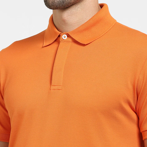 Breathable Plain Blank <b>Polo</b> Shirts <b>Orange</b> Color New Style Custom Logo Made Men Casual Wear <b>Polo</b> Shirts For Sale - Product Image 5