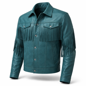 Wholesale Custom Men's Leather <b>Fringe</b> <b>Jacket</b> Direct from Manufacturer - OEM Bulk Wholesale Supplier - Product Image 3