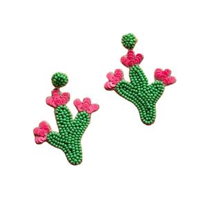 Personalizable de moda hecho a mano semilla con cuentas Cactus gota pendientes Unisex múltiples formas perla arroz pendientes - Product Image 1