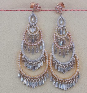 Jewelspaark 5.32 Ct Baguette White Natural <b>Diamond</b> Drop <b>Dangle</b> Trendy Ladies <b>Earrings</b> Rhodium Plated 925 Sterling Silver Custom - Product Image 1