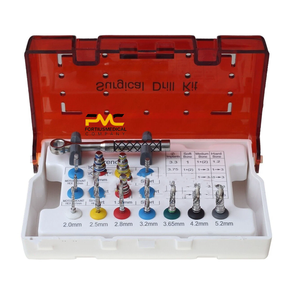Kit de taladros quirúrgicos para implantes dentales con irrigación externa, llave e instrumentos para procedimientos precisos de implantes - Product Image 1