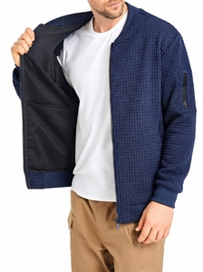 Custom <b>Men's</b> <b>Lightweight</b> Varsity Bomber <b>Jacket</b> Stand Collar Zip Up Washed Woven Breathable Casual Streetwear <b>Jacket</b> OEM Service - Product Image 3
