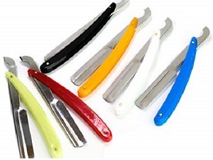 Turkish Cut Throat <b>Razor</b> <b>Straight</b> Modern Shaving Shavette Plastic Handle Stainless Steel 6 Color Options for Body Face Shaving - Product Image 3