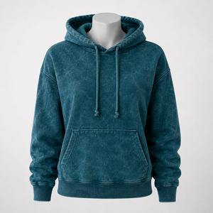 Hoodie Wanita Trendy Acid Wash Premium, Bentuk Santai untuk Streetwear, Fashion Kasual, dan Aktivitas Akhir Pekan - Product Image 1