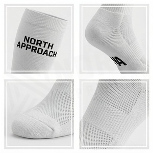 North Approach <b>Knee</b> <b>High</b> <b>Socks</b> White Cotton Breathable Basketball <b>Socks</b> for Adults Summer Season - Product Image 4