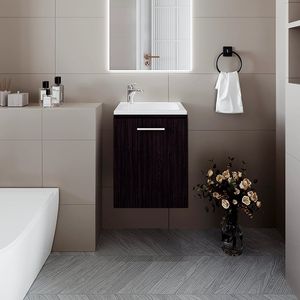 Wengue Integrated <b>Bathroom</b> <b>Vanity</b> with Sink and Faucet Premium <b>Vanities</b> Collection - Product Image 1