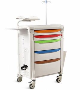 Carrito de Anestesia de Metal de Alta Tecnología para Uso Hospitalario, Clase I, con Capacidad de Carga de 40 lb, Tamaños XS/S/M/L/XL, Modelo NA - Product Image 2