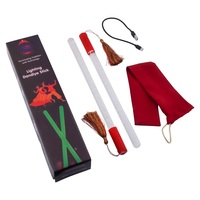 Palos de Dandiya Acrílicos con Luces LED de Diseño, Encendido/Apagado Automático, 7 Colores, Tubo de Burbujas Transparente, Iluminación Brillante Intermitente, Estructura Duradera