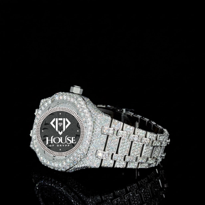 Reloj de Lujo con Diamantes Moissanite, Acero Inoxidable, VVS, Estilo Hip Hop, para Hombre, Regalo de Joyería - Product Image 4