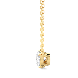 Pendentif de collier de mariage en or 18 carats avec diamant de laboratoire taille ronde, en une seule pièce, pour les acheteurs en gros - Product Image 4