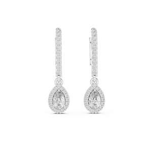 Pendientes de Aro con Diamantes Cultivados en Laboratorio IMPERIAL SHINE DROPS en Oro Rosa de 18 Quilates para Compromiso, Boda, Regalo de San Valentín, Uso Diario - Product Image 5