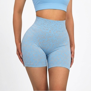 Sublimation <b>Athletic</b> Yoga Running Gym Shorts Women Summer Beach Board shorts with Leopard Print Sublimation Swim Trunks - Product Image 4