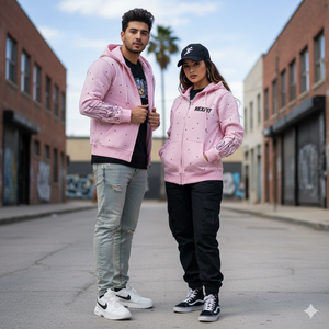 Fabricant de sweats à capuche personnalisés avec fermeture éclair entièrement ornée de strass, sweats à capuche streetwear avec appliques brodées, sweats à capuche et sweat-shirts pour hommes - Product Image 4