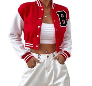 Rétro pour Chicago pour Bulls Varsity Jacket Veste pour Homme avec Col Montant Corps en Laine et Manches en Cuir Logo Brodé - Product Image 4
