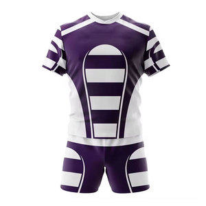 Conjunto de Uniforme de Rugby para Equipos Deportivos, Transpirable, 100% Poliéster, Diseño Personalizado, MOQ Bajo, Nueva Ropa de Rugby Profesional - Product Image 4