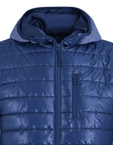 <b>Mens</b> Winter Puffer Jacket Padded Down Coat Hooded Zipper Front Plain Dyed - Product Image 3