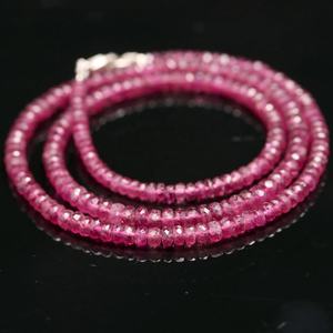 Excellent Quality Pink <b>Tourmaline</b> Necklace 925 Sterling Silver 3mm Rubellite Necklace Gift For Her - Product Image 1