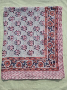 Pink floral booti hand block print cotton <b>sarong</b> pareo Indian Block Print <b>Sarong</b> <b>Sarong</b> Beach <b>Wrap</b> Cotton <b>Sarong</b> Pareo - Product Image 5