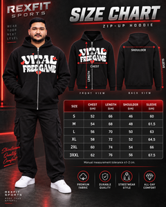 REXFIT SPORTS Men's <b>Black</b> Full Zip Hoodie Heart Graphic Heavyweight Fleece Oversized Streetwear Custom <b>Sweatshirt</b> OEM Wholesaler - Product Image 3