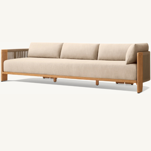 โซฟาไม้สักลดราคาพิเศษ ดีไซน์เรียบง่ายทันสมัย เหมาะสำหรับใช้งานทั้งภายนอกและภายในอาคาร ทนทานและคุณภาพดี - Product Image 3