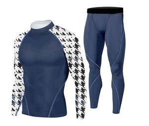 Ensemble de compression Elite Performance, vêtements de sport pour entraînement, tissu extensible, respirant, vêtements de fitness pour hommes - Product Image 6