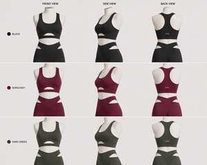 Custom Women Yoga Set Cutout High Waist Leggings Sports Bra Gym Fitness Workout Activewear OEM Wholesale - Product Image 6