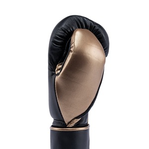 Fabrication en usine de gants de boxe noirs sur mesure, 100% cuir véritable, gants de boxe professionnels pour la pratique du punching. - Product Image 5