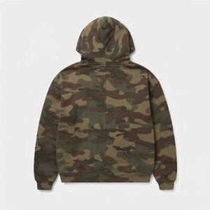 Sweat à capuche OEM pour femme 100 % coton molletonné, anti-plis, avec logo brodé sur le devant, motif uni, style streetwear, finition délavée, 180g - Product Image 6
