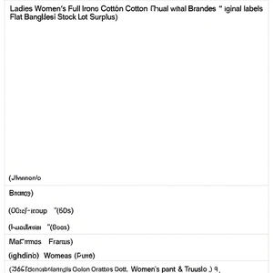 Ladies Women's Full-Length Cotton Casual Trousers Original Branded Labels Flat Bangladeshi Stock Lot Surplus - Product Image 3
