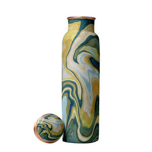 Botella de Agua Elegante de Cobre de Alta Calidad, Acabado Pulido, con Logotipo Impreso Personalizable, en Oferta - Product Image 2