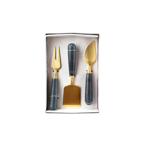 Ensemble de 4 couteaux à fromage en laiton et résine, design unique, ustensiles de cuisine, outils à fromage pour la maison et l'hôtel à bas prix - Product Image 4