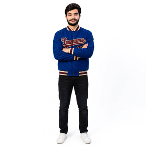 Chaqueta bomber varsity personalizada lista para enviar con bordado personalizado, ajuste unisex, logotipo de marca para marcas de ropa estadounidenses - Product Image 5