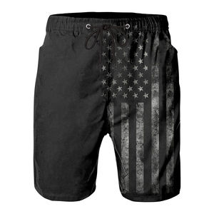 Custom Quick Dry <b>Men</b> Swim <b>Trunks</b> Vintage Black Printed Beach Shorts Lightweight Breathable Elastic Waist Board Shorts OEM - Product Image 2