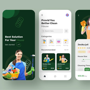 การพัฒนาแอปพลิเคชันมือถือบริการแม่บ้าน RoyalCraft สำหรับ Android และ iOS พร้อมฟังก์ชันติดตามการเข้างาน การจัดการการชำระเงิน การจอง และการจัดตารางเวลา - Product Image 1