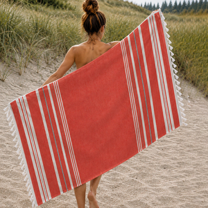 100% Cotton Recycled Yarn Dyed Fouta <b>Beach</b> <b>Towels</b> Available in All Colors and Sizes Customized Your Logo. - Product Image 5
